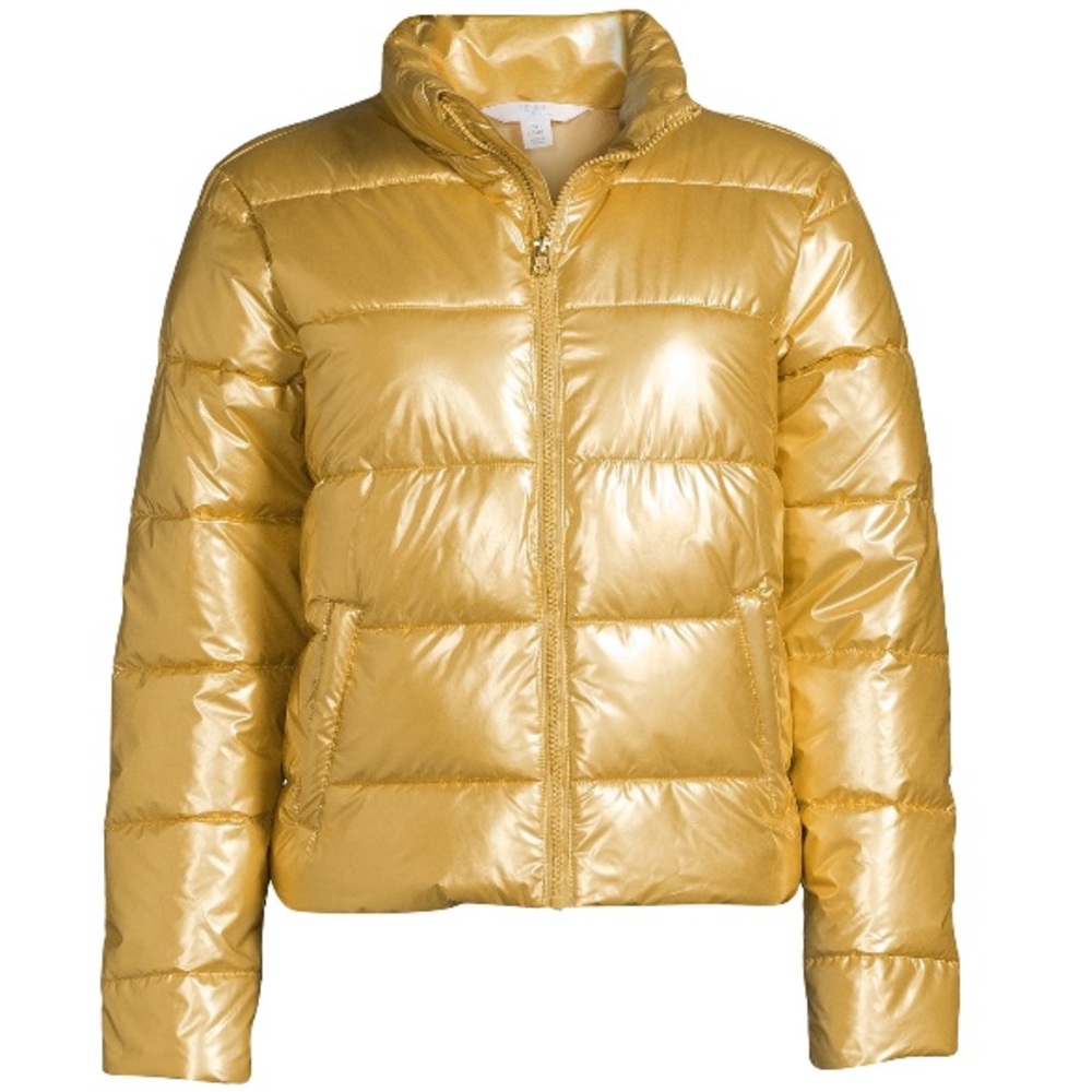 Gold puffer jacket